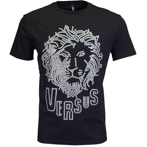 versace lion stud t shirt|T.